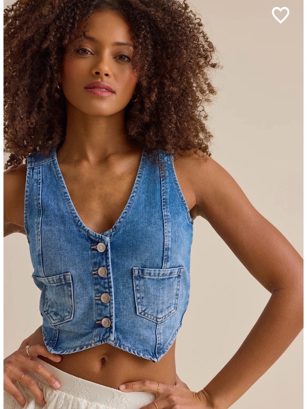 Altar’d State denim vest size xs